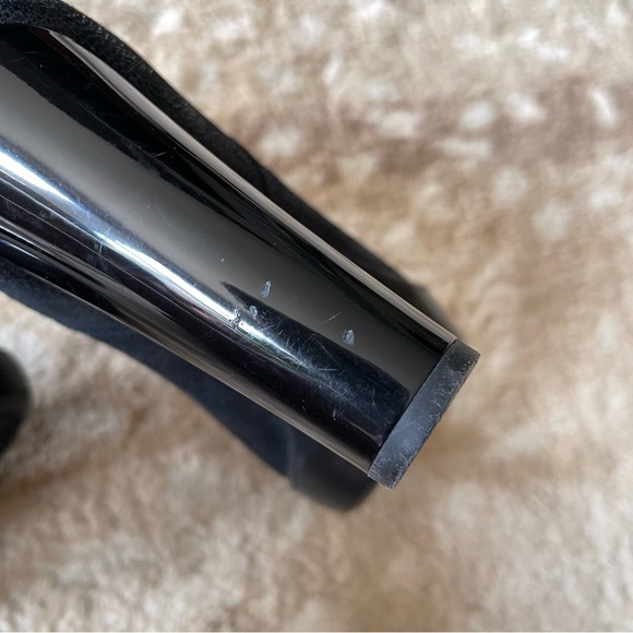 Hogan Platform High Heel Leather Sock Boot In Blue And Black Metallic Size 38 - Picture 15 of 16